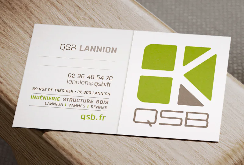 Carte de visite du bureau d'&eacute;tudes structure bois QSB